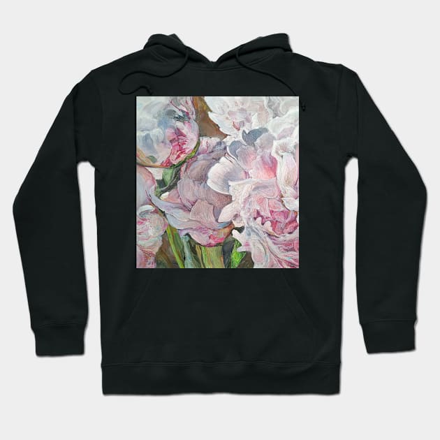 Peonies Hoodie by SlieptsovaArt